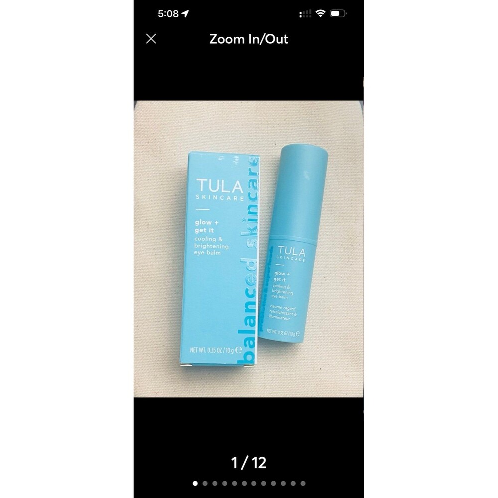 TULA SKINCARE Glow + Get It Cooling & Brightening Eye Balm 10g *NIB*